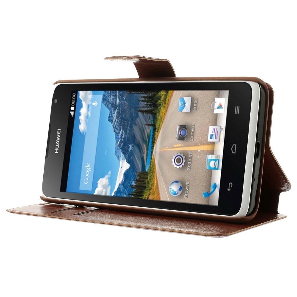 Begroeten Gehakt mosterd MW Wallet Book Case Bruin voor Huawei Ascend Y530 - Euro Winkel